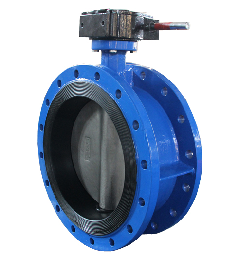 10K Butterfly valve double flanged type worm gear operated